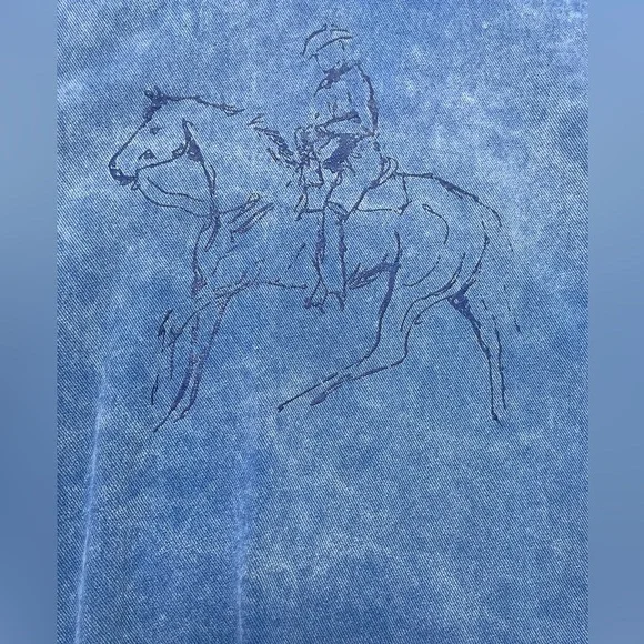 WEK Enterprises Classic Blue Polo Shirt with Horse Embroidery - Picture 5 of 7